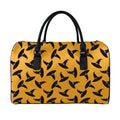 Halloween Witch Hat Pattern Print Leather Duffel Bag