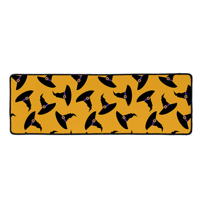 Halloween Witch Hat Pattern Print Long Kitchen Mat