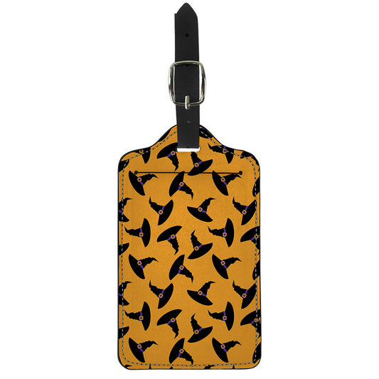Halloween Witch Hat Pattern Print Luggage Tag