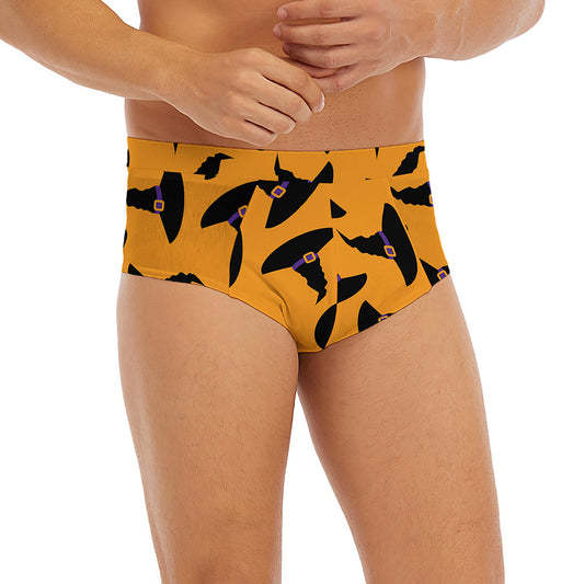 Halloween Witch Hat Pattern Print Men's Briefs