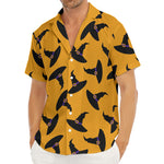 Halloween Witch Hat Pattern Print Men's Deep V-Neck Shirt