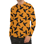 Halloween Witch Hat Pattern Print Men's Long Sleeve Rash Guard
