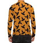 Halloween Witch Hat Pattern Print Men's Long Sleeve Rash Guard