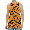 Halloween Witch Hat Pattern Print Men's Muscle Tank Top