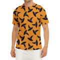 Halloween Witch Hat Pattern Print Men's Short Sleeve Rash Guard