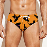 Halloween Witch Hat Pattern Print Men's Swim Briefs