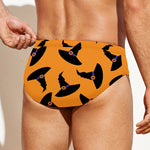 Halloween Witch Hat Pattern Print Men's Swim Briefs