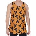 Halloween Witch Hat Pattern Print Men's Velvet Tank Top