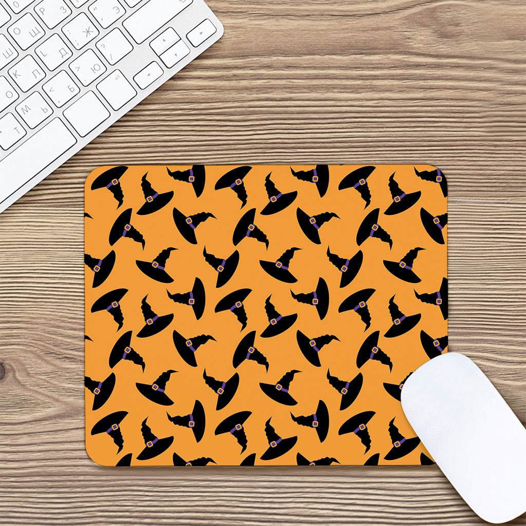 Halloween Witch Hat Pattern Print Mouse Pad