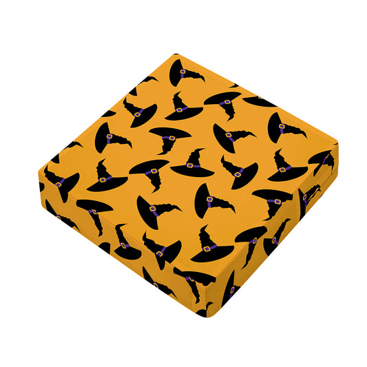 Halloween Witch Hat Pattern Print Outdoor Seat Cushion Cover