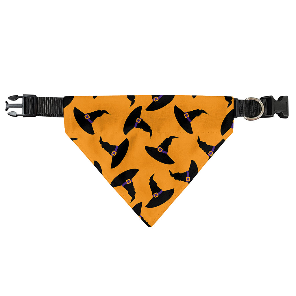 Halloween Witch Hat Pattern Print Over The Collar Dog Bandana
