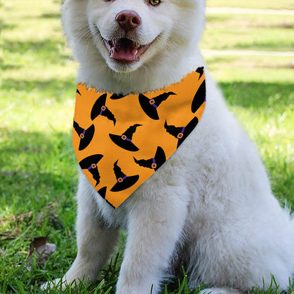 Halloween Witch Hat Pattern Print Over The Collar Dog Bandana