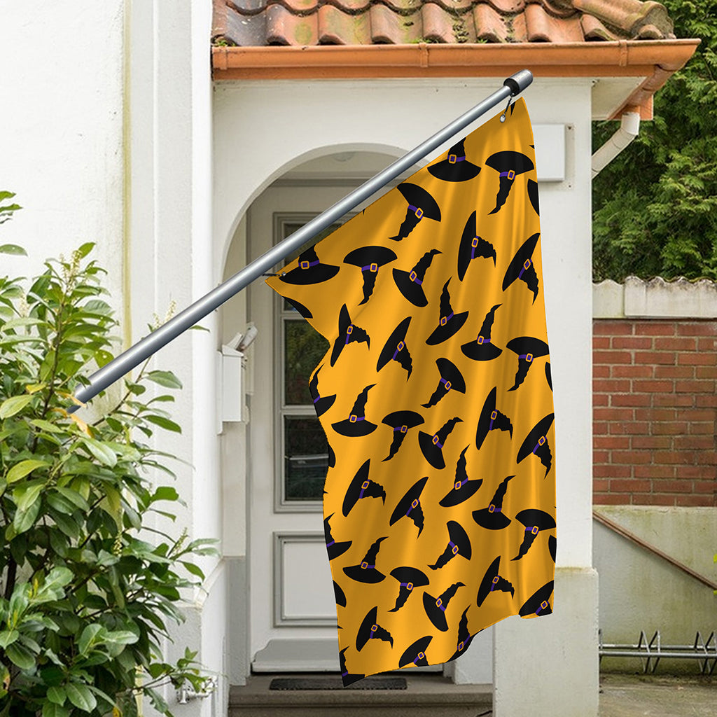 Halloween Witch Hat Pattern Print Polyester Flag