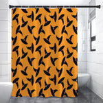Halloween Witch Hat Pattern Print Premium Shower Curtain