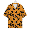Halloween Witch Hat Pattern Print Rayon Hawaiian Shirt