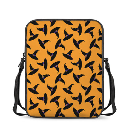 Halloween Witch Hat Pattern Print Rectangular Crossbody Bag