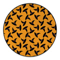 Halloween Witch Hat Pattern Print Round Floor Mat