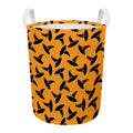 Halloween Witch Hat Pattern Print Round Laundry Basket