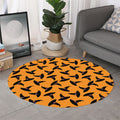Halloween Witch Hat Pattern Print Round Rug