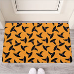 Halloween Witch Hat Pattern Print Rubber Doormat