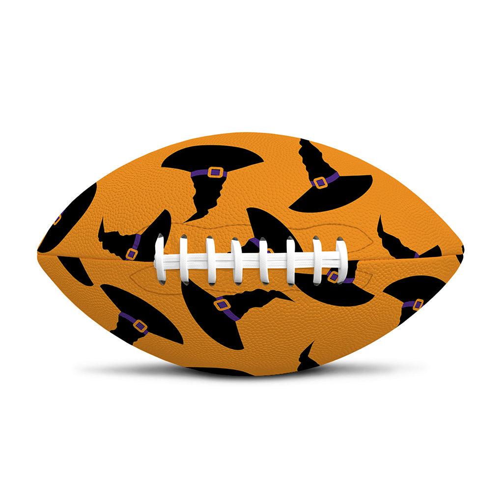 Halloween Witch Hat Pattern Print Rugby Ball