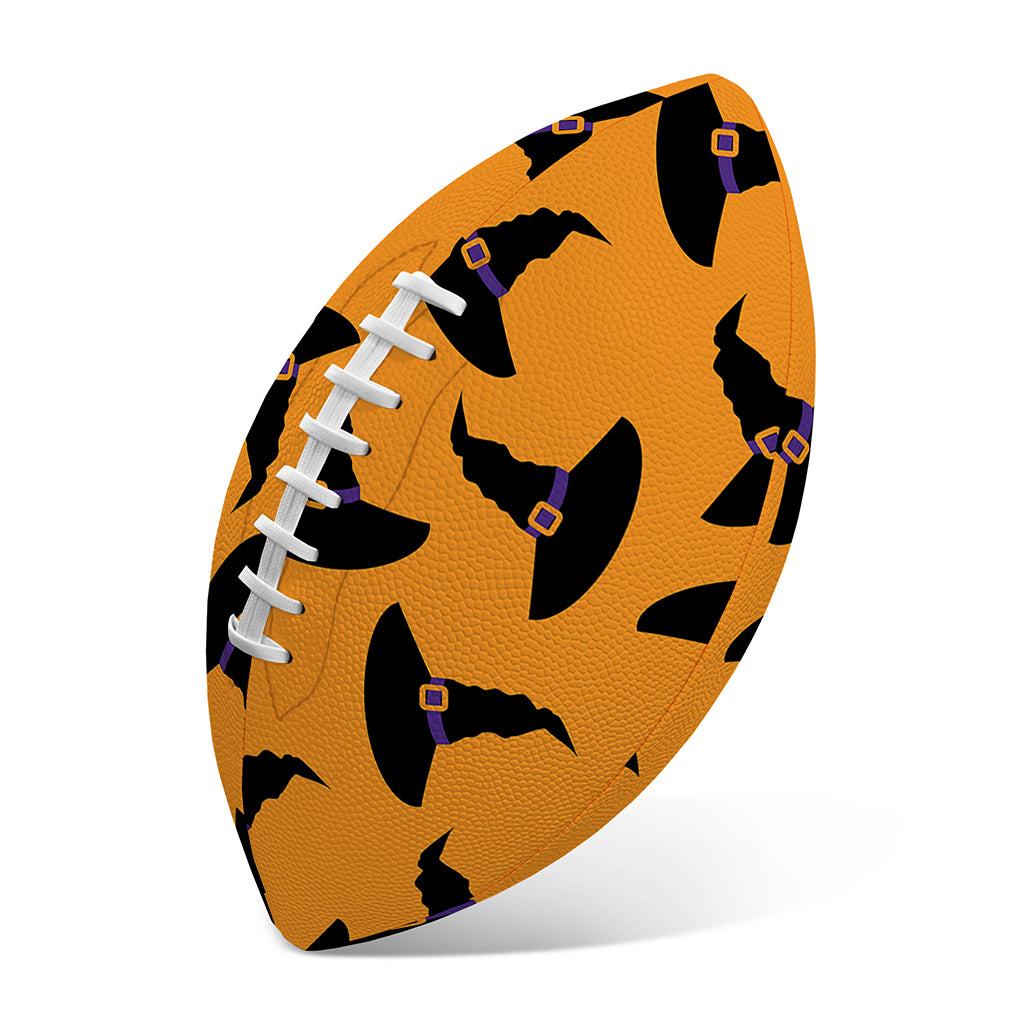 Halloween Witch Hat Pattern Print Rugby Ball