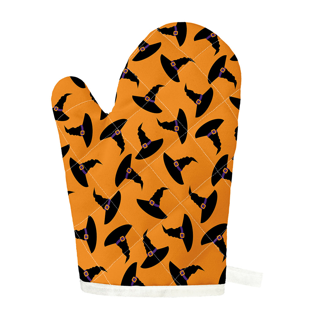 Halloween Witch Hat Pattern Print Single Oven Mitt