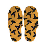 Halloween Witch Hat Pattern Print Slippers