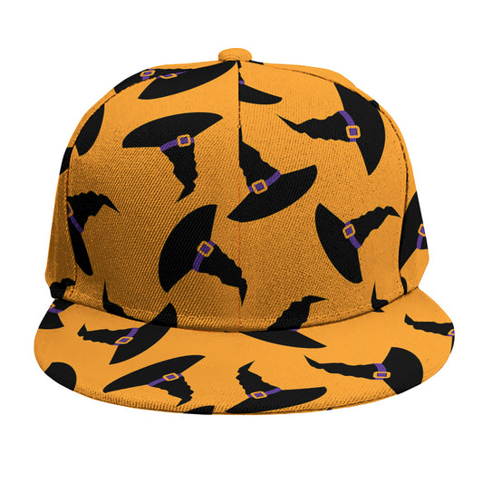 Halloween Witch Hat Pattern Print Snapback Cap