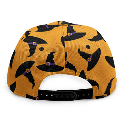Halloween Witch Hat Pattern Print Snapback Cap