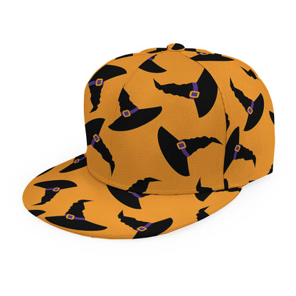 Halloween Witch Hat Pattern Print Snapback Cap