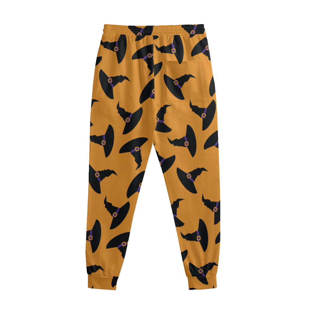 Halloween Witch Hat Pattern Print Sweatpants
