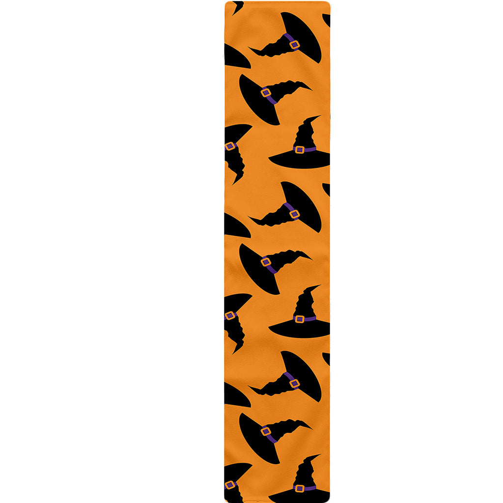 Halloween Witch Hat Pattern Print Table Runner