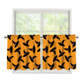 Halloween Witch Hat Pattern Print Tier Curtains
