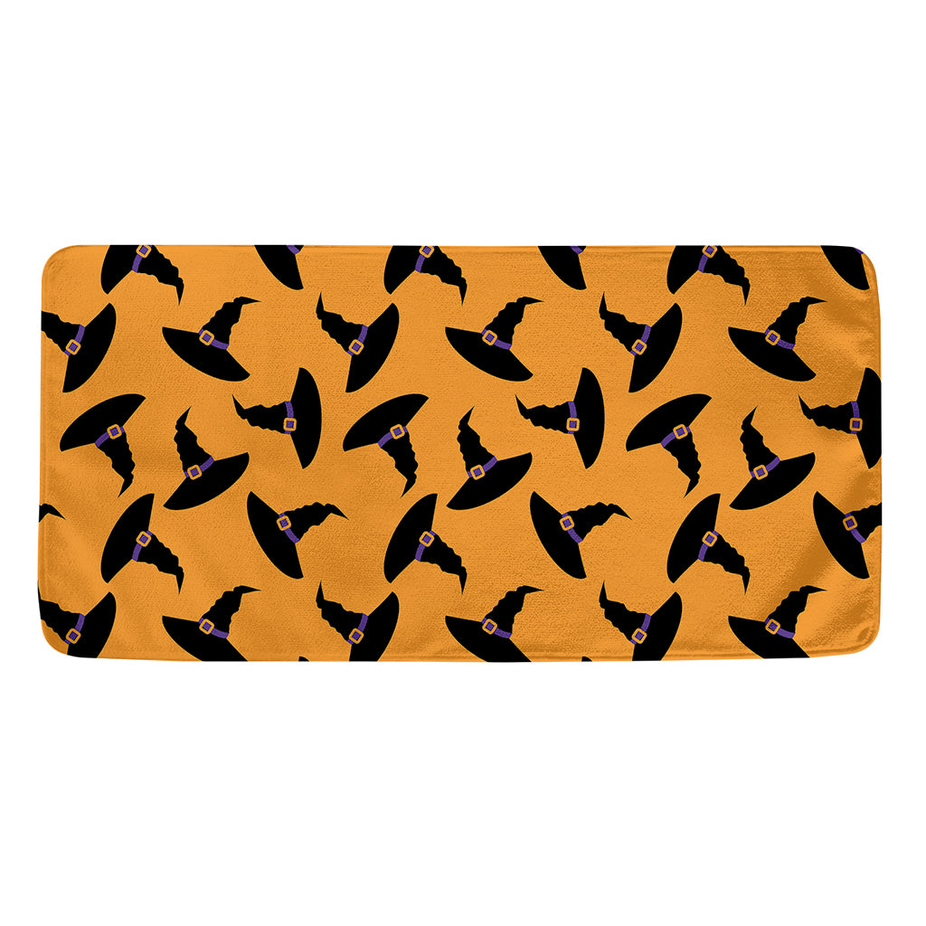 Halloween Witch Hat Pattern Print Towel
