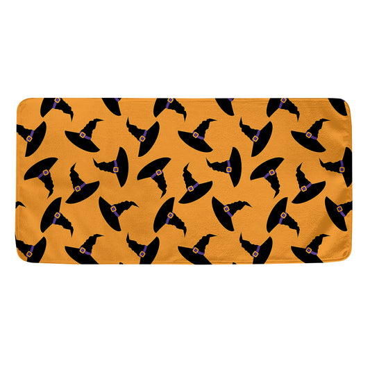 Halloween Witch Hat Pattern Print Towel
