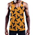 Halloween Witch Hat Pattern Print Men's Workout Tank Top
