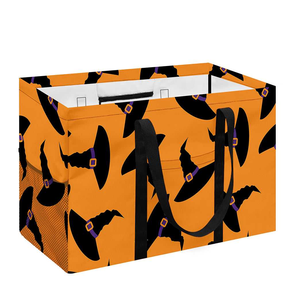 Halloween Witch Hat Pattern Print Utility Tote Bag