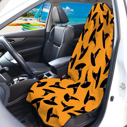 Halloween Witch Hat Pattern Print Waterproof Car Seat Cover