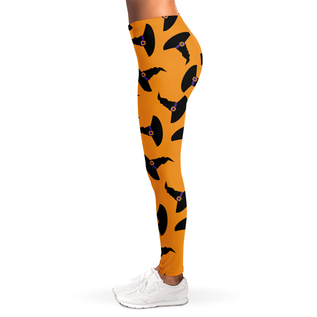 Halloween Witch Hat Pattern Print Women's Leggings
