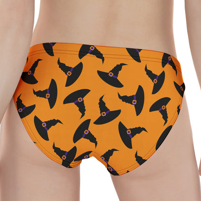 Halloween Witch Hat Pattern Print Women's Panties