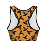 Halloween Witch Hat Pattern Print Women's Sports Bra