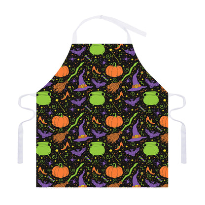 Halloween Wizard Pattern Print Adjustable Apron