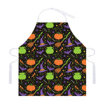 Halloween Wizard Pattern Print Adjustable Apron
