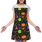 Halloween Wizard Pattern Print Adjustable Apron