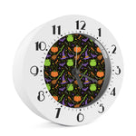 Halloween Wizard Pattern Print Alarm Clock