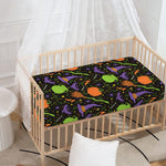 Halloween Wizard Pattern Print Baby Crib Sheet