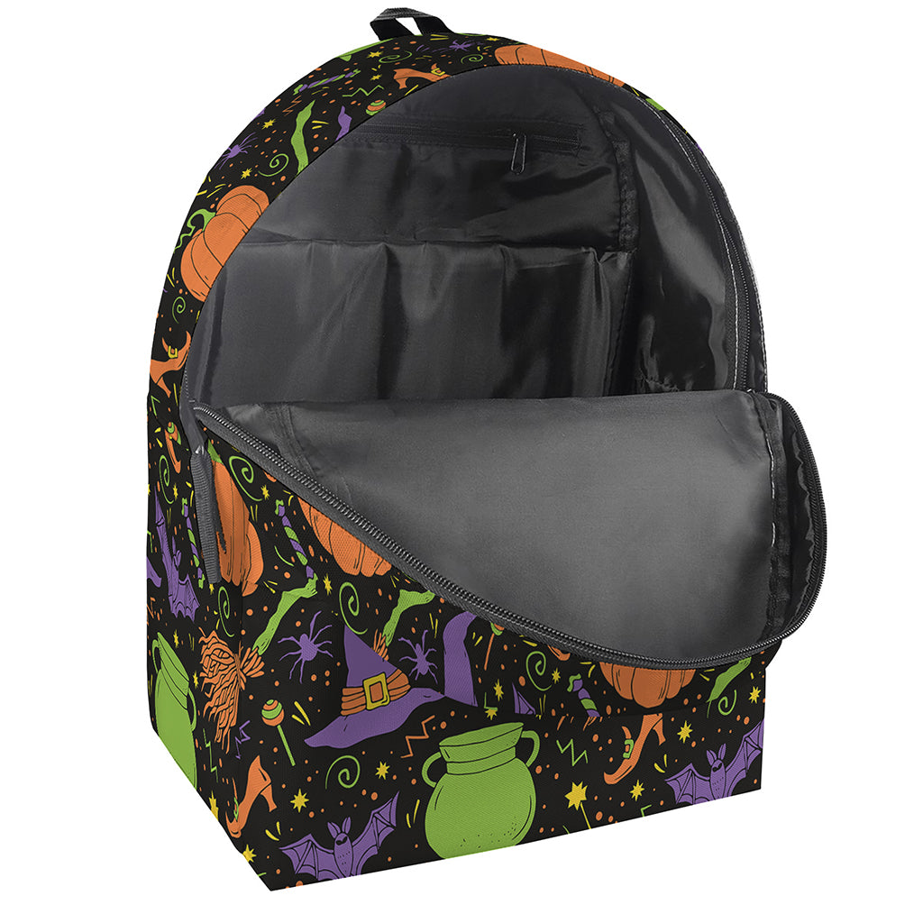 Halloween Wizard Pattern Print Backpack