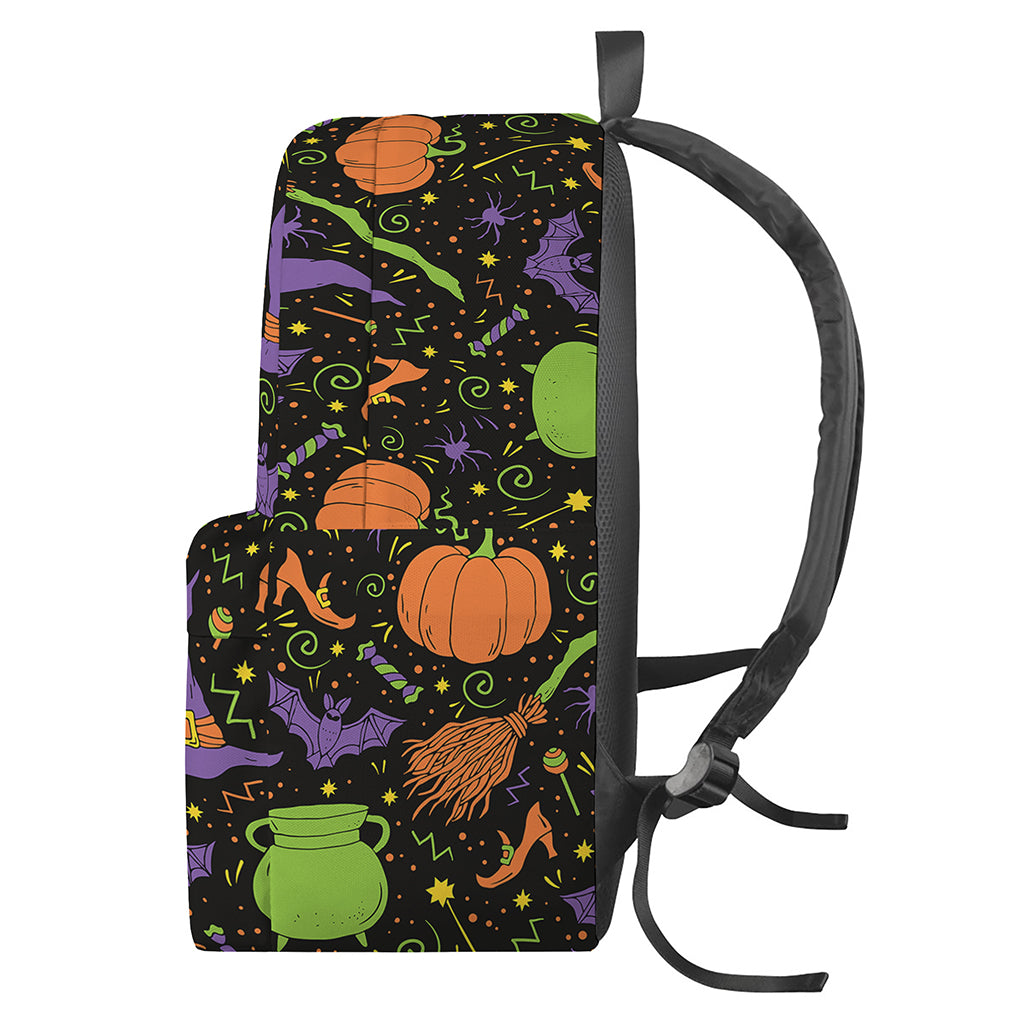 Halloween Wizard Pattern Print Backpack