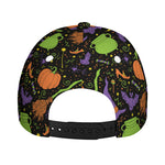 Halloween Wizard Pattern Print Baseball Cap